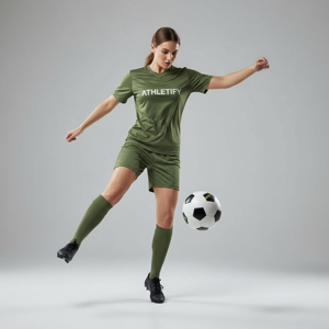 ชุดยูนิฟอร์มฟุตบอลหญิงแบบปรับแต่งได้ เสื้อ กางเกงขาสั้น ระบายเหงื่อได้ดี น้ำหนักเบา ผลิตจากโพลีเอสเตอร์ 100% รับผลิตแบบ OEM ODM - Product Image 1