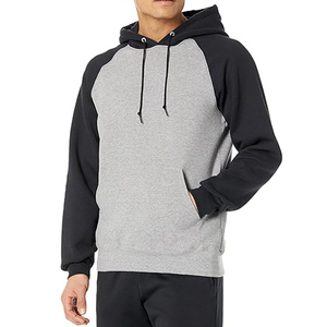 ODM Sweat à capuche court épais d'hiver, coupe classique, avec poche kangourou, en coton personnalisable avec motif uni, manches raglan - Product Image 1