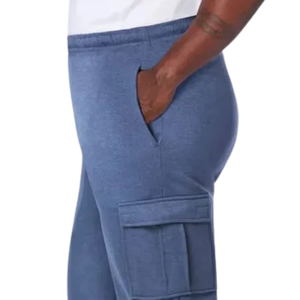 Pantalon cargo en molleton pour homme, coupe droite, taille élastique, jambes droites, pantalon de survêtement décontracté avec plusieurs poches, confortable pour un usage quotidien - Product Image 6
