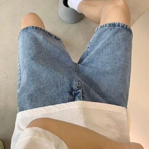 High Quality Custom <b>Men</b>’s <b>Jean</b> <b>Shorts</b> Premium Cotton Denim Stretch Fabric Slim Fit Vintage Washed Casual Fashion Manufacturer - Product Image 4