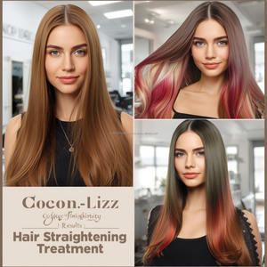 Traitement lissant pour cheveux Coco Lizz Coffee, pour des cheveux lisses, brillants et sans frisottis, formule de soin professionnelle pour salon, résultats avancés - Product Image 2