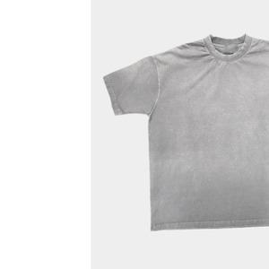 Vintage Sunfaded Washed Grey <b>T</b> Shirt Oversized Heavyweight Retro Faded Tee Soft Cotton Custom Logo OEM Bulk Streetwear Plain - Product Image 2