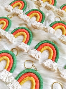 Trendy Rainbow Shape Keychain For Kids Accessories And School Bag Styling Decorative Objects Handcrafted From India - Product Image 6