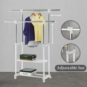 Estante de exhibición movible ajustable con estantes de almacenamiento de zapatos para ropa - Product Image 3