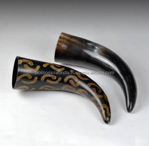 Exquisito Vaso para Beber de Cuerno de Vaca, Hecho a Mano, Duradero, Auténtico, Tradicional, Escandinavo, Vikingo, Coleccionable - Product Image 2