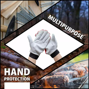 Guantes de Conducción de Cuero de Alta Calidad, Cómodos, de Dedo Completo, Suaves, para Uso Diario, con Puño de Seguridad y Protección Anticorte - Product Image 6
