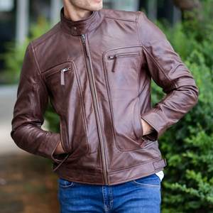 Nouveautés : Veste noire personnalisée avec logo pour homme, vestes en cuir vintage pour homme, vestes de haute qualité, veste d'hiver streetwear - Product Image 5