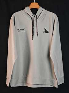 Sweat-shirt à capuche zippé pour homme PUFFIN SPORTS, coupe classique, respirant, en polyester tricoté, style sportif, imprimé silicone - Product Image 1