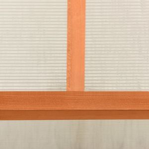 Serra di medie dimensioni con struttura in legno massello di abete arancione e pannelli in policarbonato per giardini e serre - Product Image 5