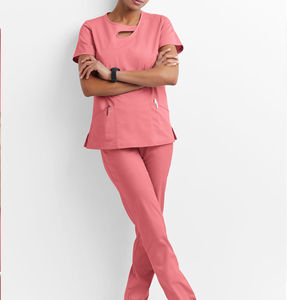 Medical Nursing Uniforms <b>Nurse</b> Scrubs Design Medical Staff Uniforms White Women <b>Nurse</b> Suit Coat Spandex Knitted Polyester - Product Image 1