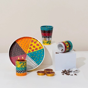 Nuevo Juego de Havdalah de Cuatro Piezas Hecho a Mano con Certificación CE, Aleación de Aluminio, Esmalte Colorido, Serie Premium, Modelo Judío Antiguo - Product Image 1