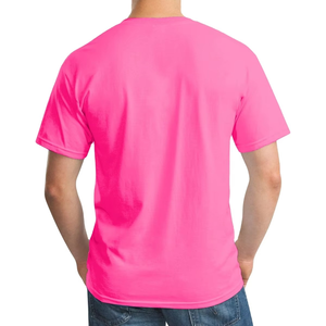 เสื้อยืดโอเวอร์ไซส์ถักนิตติ้งสีชมพูนีออนสดใส คอกลม แขนครึ่ง แขนสั้น น้ำหนักเบาพิเศษ สไตล์สตรีทแวร์ลำลองใส่สบายสำหรับฤดูร้อน - Product Image 5