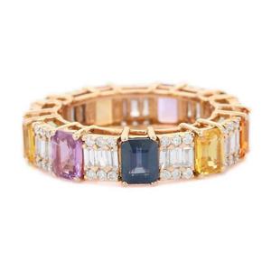 14K Yellow <b>Gold</b> <b>Opal</b> Wedding <b>Ring</b> with Pear Cut Diamond Accents - Product Image 1