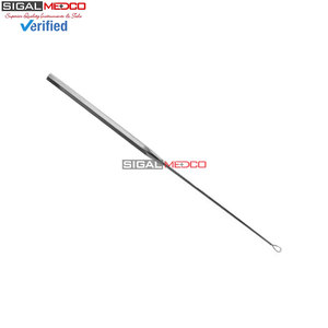 Curette Dermique Chirurgicale Professionnelle en Acier Inoxydable à Manche Solide, Boucle Auriculaire STR SM 160 MM, Instrument de Dermatologie de Précision pour la Peau - Product Image 4