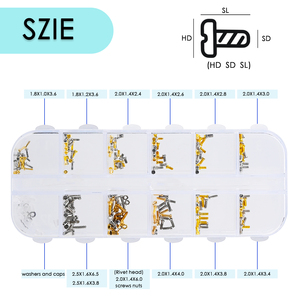 Kit de réparation de lunettes amélioré, comprenant un tournevis magnétique 5-en-1, des plaquettes de nez pour lunettes, des supports d'oreille pour lunettes et des pinces. - Product Image 2