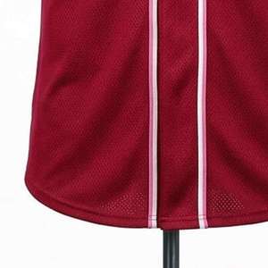 Camiseta de Béisbol con Botones y Rayas de Pakistán, Diseño Personalizado, Impresión por Sublimación, Transpirable, 100% Poliéster, Camisetas de Softbol - Product Image 6