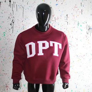 Sweat-shirt à col montant DPT BROWN 100% BLANC avec broderie appliquée, col large, info.clushsports - Product Image 4