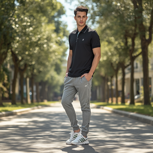 Conjunto Deportivo Casual de Dos Piezas para Hombre, Polo y Jogger, con Personalización OEM ODM - Product Image 3