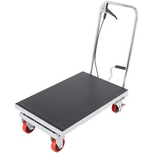 Carrello Elevatore Idraulico Manuale a Forbice Singola, Capacità 227 kg, Altezza di Sollevamento 72,4 cm, 4 Ruote Antiscivolo in PA per Carico Merci - Product Image 5