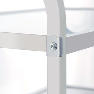 Carrello a 3 Ripiani in Acciaio Inox con Rotazione a 360° e Trolley di Servizio di Qualità Professionale per Uso Domestico - Product Image 6