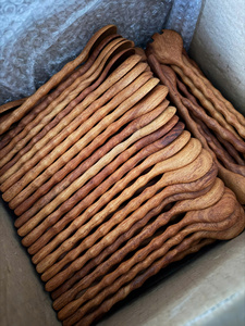 Ustensile de cuisine en bois naturel, cuillère en bois faite à la main, réutilisable, cuillère de service pour la cuisine, pour remuer, mélanger, cuire et faire cuire - Product Image 3
