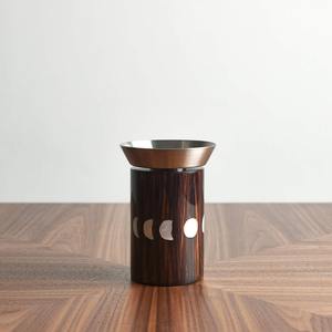 Quemador de Incienso de Lujo con Diseño de Fase Lunar en Madera y Metal, con Cilindro Decorativo Celestial, Ideal para Regalo de Ramadán y Eid - Product Image 3