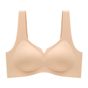 Women's Seamless Knitted Push-Up Anti-Sagging <b>Bras</b> Everyday Perforated Breathable <b>Thin</b> Wire-Free Support 3/4 Cup Small Solid - Product Image 6
