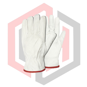 Leather Safety Driver Gloves Made Soft Smooth Goatskin Leather Anti-Slip Anti-static Adjustable <b>Wristlet</b> Cuff Unisex Gloves - Product Image 1