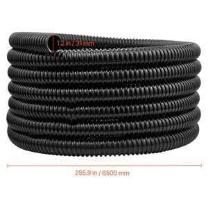 Tubo Flessibile Corrugato in PVC Nero da 21 Piedi, Diametro Interno 1 Pollice, Tubo di Scarico per Drenaggio Acqua - Product Image 5