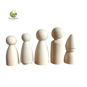 Lot de 50 poupées en bois polies faites à la main, personnalisables, pour l'éveil des enfants – Vente chaude - Product Image 2