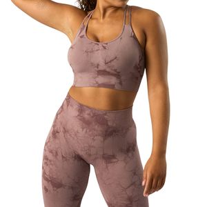 Soutien-gorge de sport sans couture pour femme, leggings taille haute, tenue de sport respirante et extensible pour la gym et le fitness, avec logo personnalisé - Product Image 1