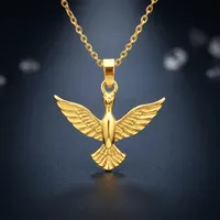 Collier Statement en Argent Sterling 925 avec Colombe Volante, Bijou Animal Fait Main pour Femme et Homme, Cadeau de Mariage