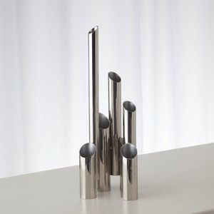 Luxury Stainless Steel Tabletop Vase Set gold finish Minimalist Design Resistant Decorative for Home Office Wedding - Product Image 2