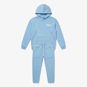 <b>Men's</b> <b>Purple</b> Hooded Tracksuit Solid Color Casual Regular Fit Full Length Drawstring Pocket 100% Cotton Autumn Wear - Product Image 5