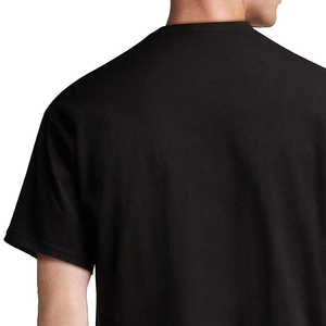 Camiseta de Hombre con Patrón Sólido, 180GSM, Algodón, Cuello Redondo, Manga Corta, con Pedrería, Logotipo Personalizado Impreso, Estilo Hip Hop, Tejido de Punto - Product Image 6