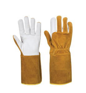 HOLY SIGNS INTERNATIONAL HSI-1450 Leather Welding <b>Gloves</b> Straight Thumb Molten Metal Splash Test <b>Type</b> a Fleece Lined - Product Image 5