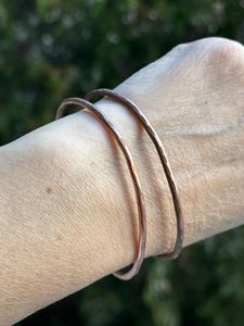 Belladec Handcrafted Wavy <b>Copper</b> Cuff Bracelet Open Adjustable <b>Bangle</b> Classic Minimalist Artisan Jewelry Elegant Gift Women - Product Image 4
