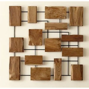 งานศิลปะตกแต่งผนังไม้ทรงกลมแบบ 3 มิติ ลายไม้ธรรมชาติ รูปทรงเกลียว สำหรับตกแต่งโรงแรมและสำนักงาน เป็นมิตรกับสิ่งแวดล้อม - Product Image 3