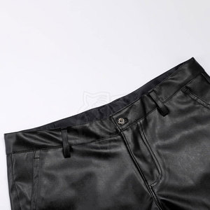 Shorts en cuir pour hommes, marque privée, couleur unie, décontractés, mi-longs, respirants, séchage rapide, service OEM, écologiques, haute qualité - Product Image 3