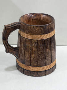 Taza de Madera de Acacia y Mango para Oso y Café, Tazas de Madera Hechas a Mano para Beber Agua, Disponibles para Cocina y Mesa - Product Image 3