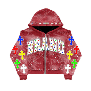 OEM Winter Plain Dyed Zipper-Up Unisex Streetwear Hoodies Printing <b>Bulk</b> Cotton Factory Price Supplier USA Fast Delivery Option - Product Image 1