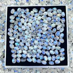Lot de cabochons ovales en pierre de lune arc-en-ciel naturelle 7x5mm, cabochons ovales polis en pierre de lune arc-en-ciel véritable, vente en gros - Product Image 3
