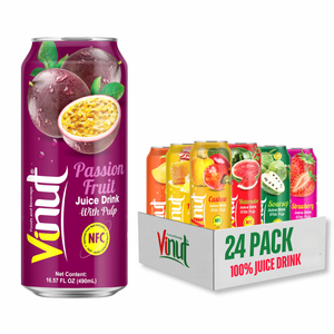 Bebida de jugo con sabor 490ml sin azúcar, con pulpa, muestra gratis, Etiqueta Privada, OEM/ODM Vietnam - Product Image 1