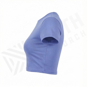 Débardeur uni personnalisable couleur unie, coupe ajustée, décontracté d'été, court, respirant, pour yoga, entraînement, sport et gym - Product Image 3