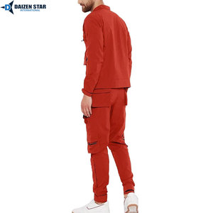 Men's Gray Hooded Tracksuit Full Sleeve Casual Sweatshirt Pants Set Solid Color Breathable Cotton Autumn Wear - Product Image 6