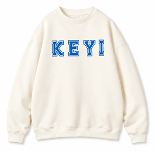 Pull personnalisé pour femme à col montant, manches longues, sweat-shirt décontracté 100% coton, imprimé lettres, pour l'automne - Product Image 6