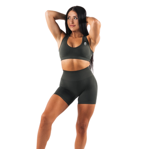 Sujetador deportivo sin costuras para mujer con espalda abierta, ajuste moldeador, soporte elástico para yoga, gimnasio y entrenamiento, ropa deportiva premium - Product Image 3