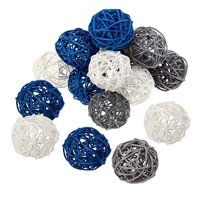 Boules décoratives en rotin en gros, sphères tissées naturelles pour guirlandes de Noël, centres de table et décorations de fête, cadeaux et artisanat