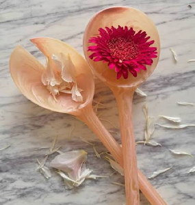 Cuillère de service en résine vert marbré, ensemble de service pour salade, ensemble d'ustensiles légers cuillère et fourchette - Product Image 3