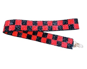 Custom Shape and Design <b>Red</b> & Black Seed Bead Bag Straps Fashion Accessories with Beaded <b>Purse</b> Strap - Product Image 1